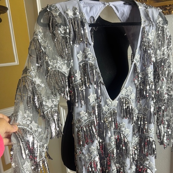 FOR LOVE & LEMONS
ETOILE SEQUIN FRINGE DRESS - Picture 8 of 17